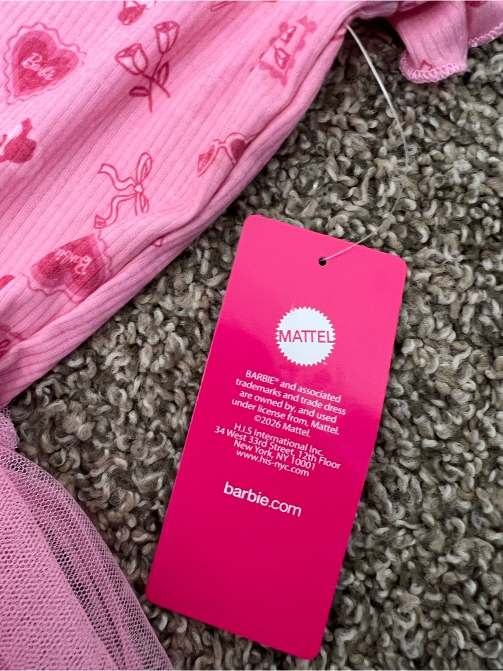 Barbie Girls Pink Tutu Dress - Size Large (10/12) - New with Tags - Picture 3 of 8